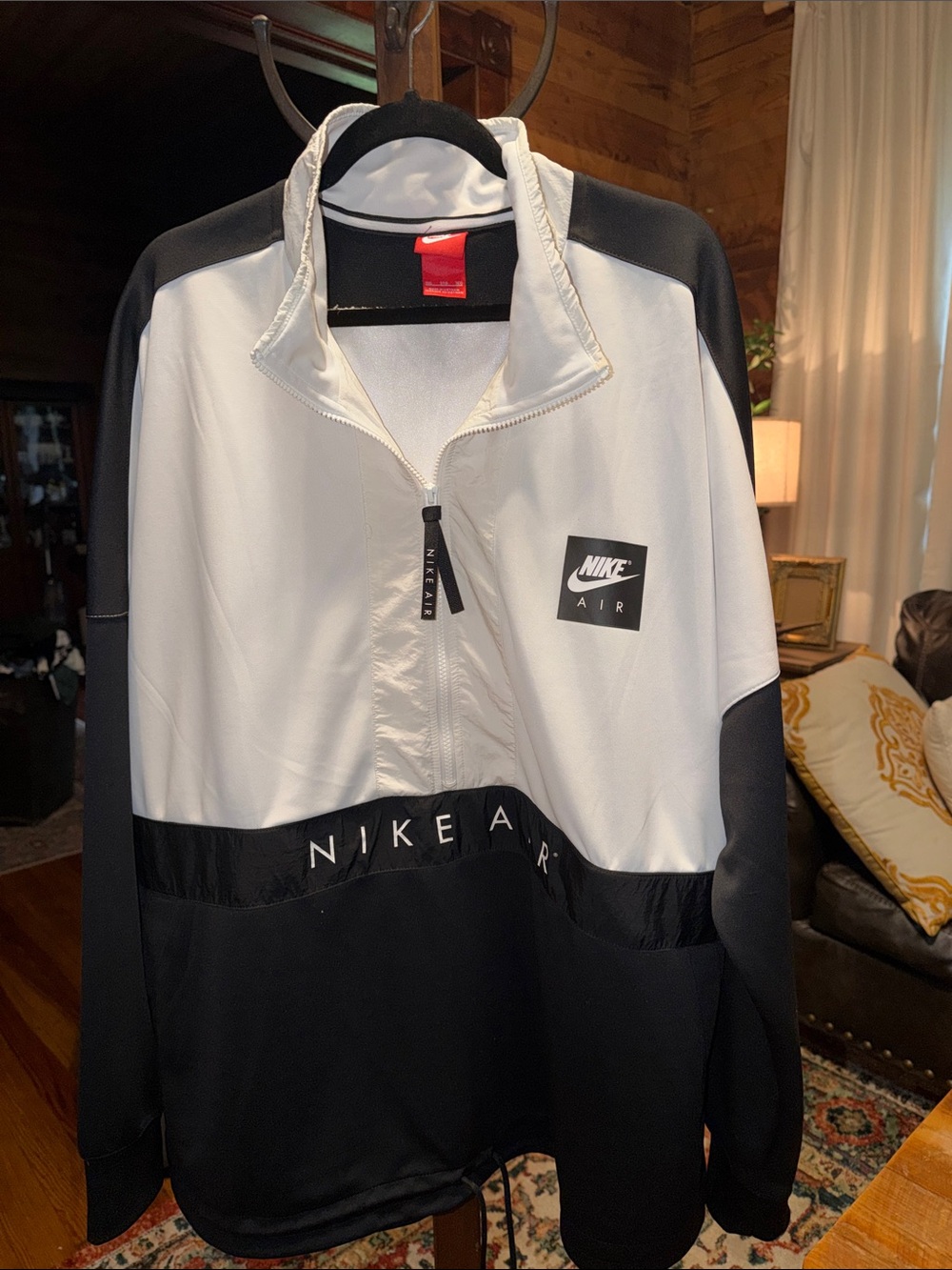 Nike Black and White Colorblock Pullover with Red Tag